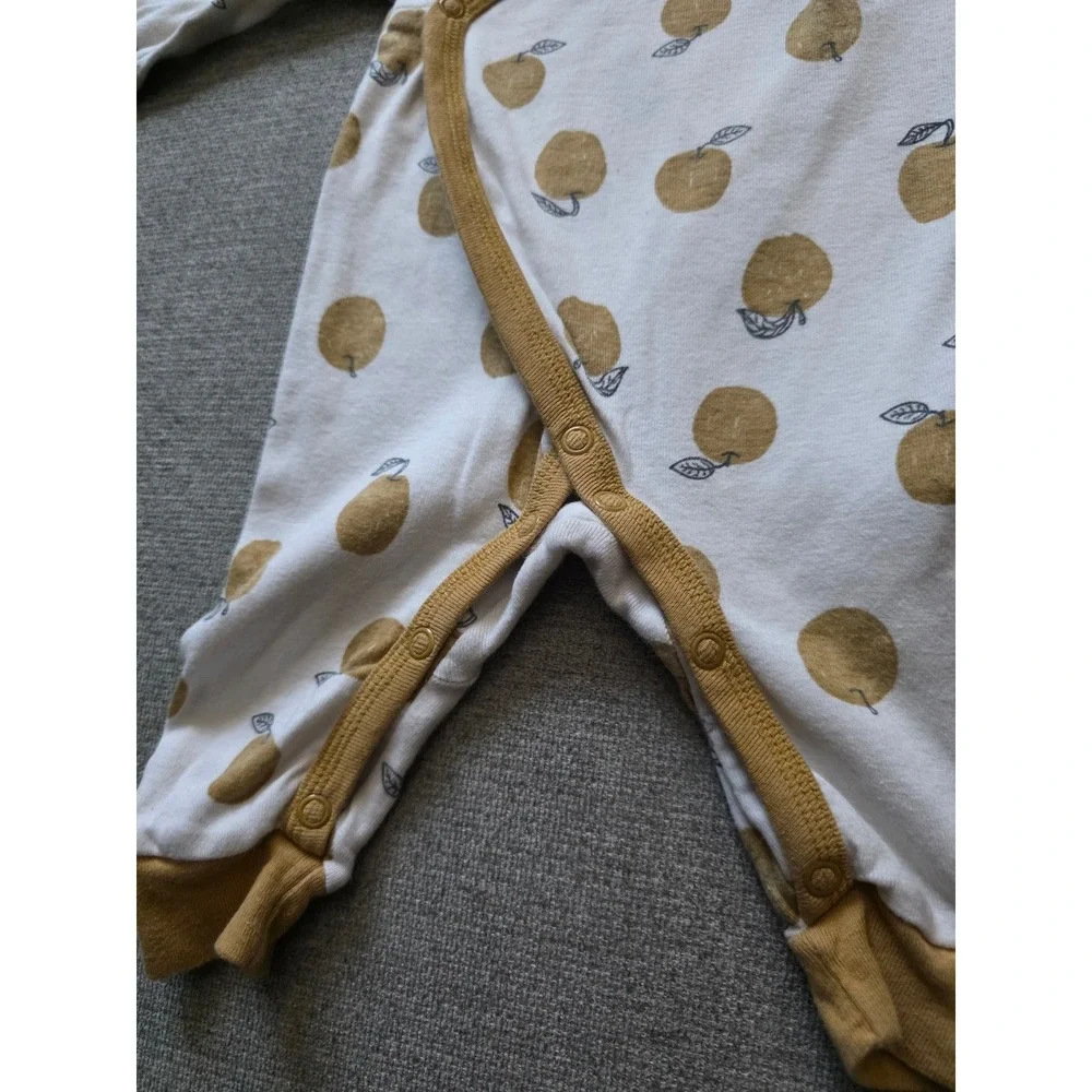 Little Planet by Carters Organic Cotton Apple Print Kimono Sleep‎ Play Romper 3M